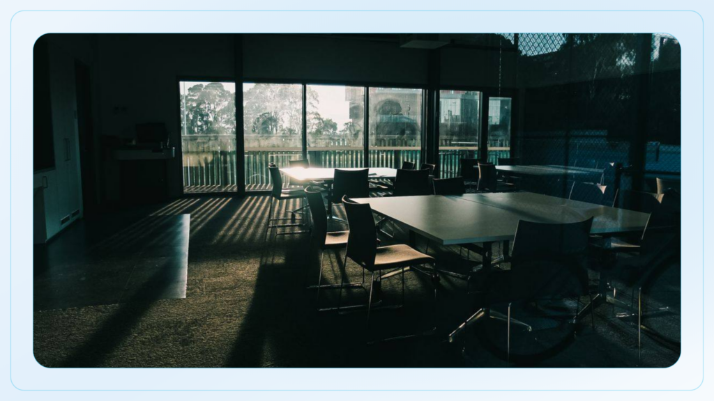 The room settles nothing. What was made clear before anyone walked in settles it.